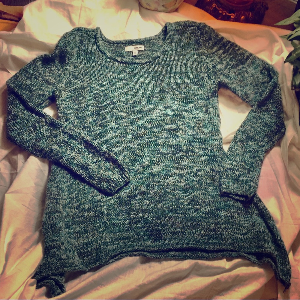 🍌 Sonoma Gray/Blue Sweater Juniors Medium